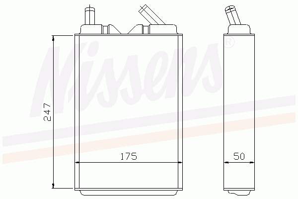 Radiador de calefacción 73624 Nissens