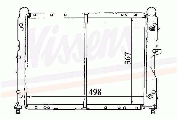 Radiador refrigeración del motor 60024 Nissens