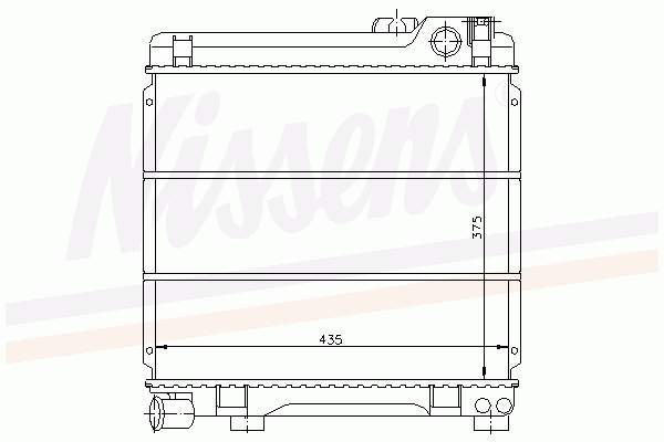 Radiador refrigeración del motor 60652 Nissens