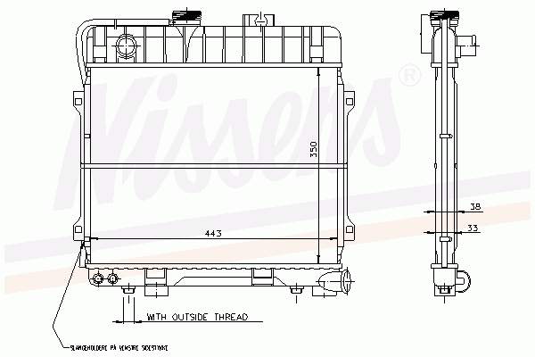 60675 Nissens radiador refrigeración del motor