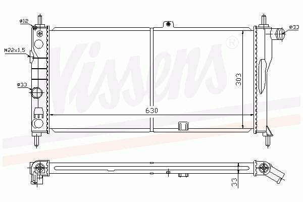 63274 Nissens radiador refrigeración del motor