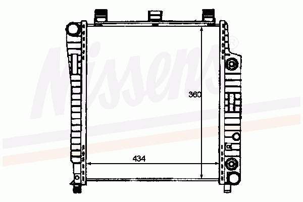 Radiador refrigeración del motor 62654 Nissens