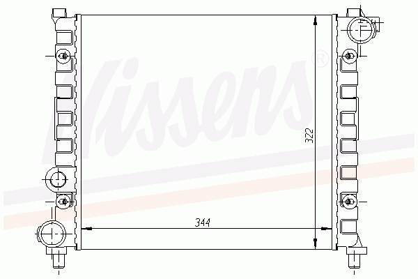 Radiador de água Nissens 64003