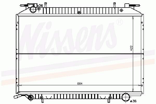 62957 Nissens radiador refrigeración del motor