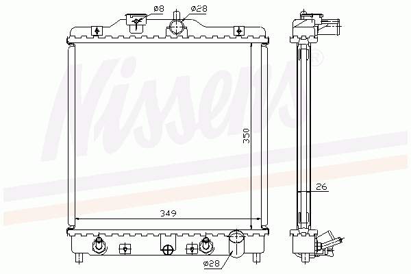 63308A Nissens radiador refrigeración del motor