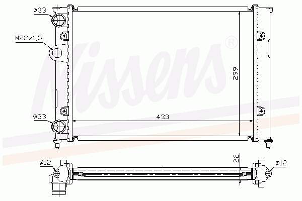 65185 Nissens radiador refrigeración del motor