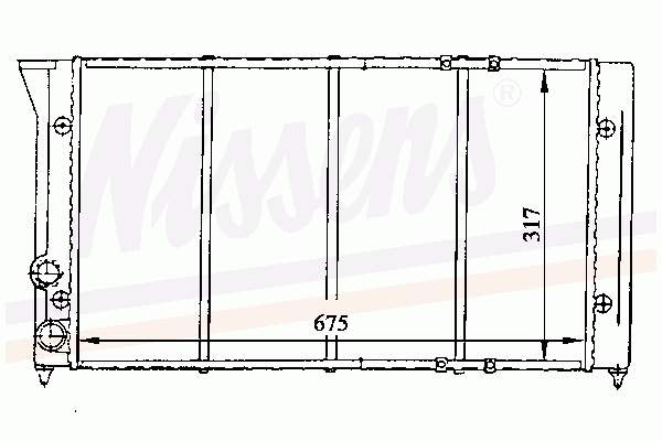 Radiador refrigeración del motor 65287 Nissens