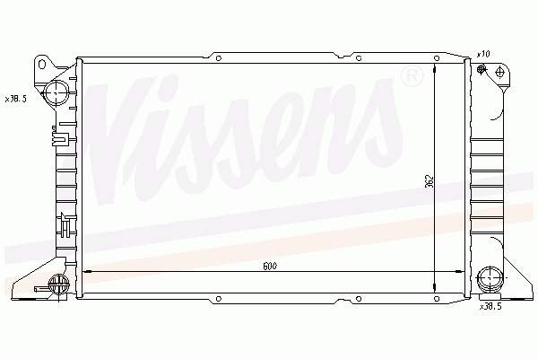 Radiador refrigeración del motor 62081A Nissens