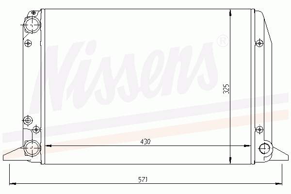 Radiador refrigeración del motor 60490 Nissens