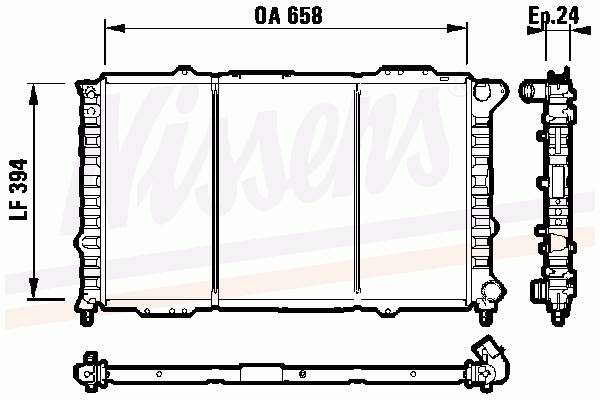Água radiador Nissens 60053 precio, desde 113,60 EUR
