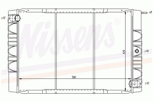 65526 Nissens radiador refrigeración del motor