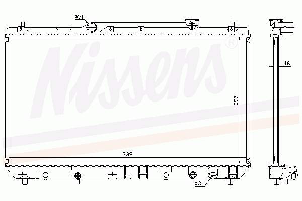 64703A Nissens radiador refrigeración del motor