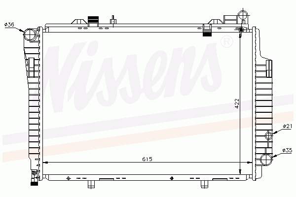 Radiador refrigeración del motor 62765 Nissens