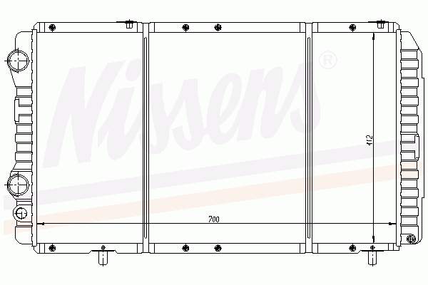 Radiador refrigeración del motor 61862 Nissens