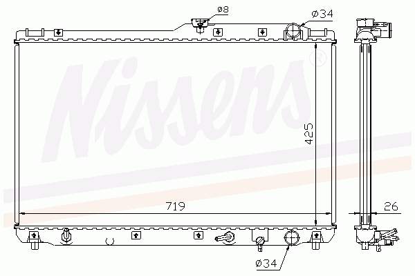 64772A Nissens radiador refrigeración del motor