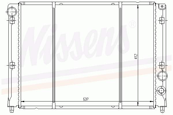 Radiador refrigeración del motor 60012 Nissens