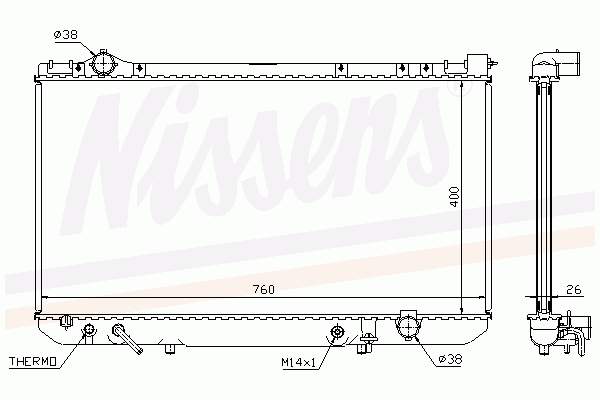 64756 Nissens radiador refrigeración del motor