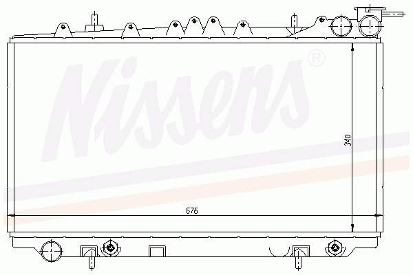 2146071J01 Nissan radiador refrigeración del motor