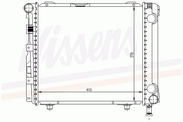 Radiador refrigeración del motor 62640 Nissens