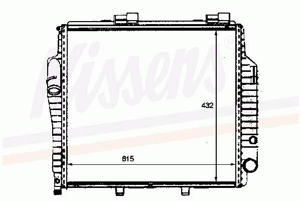 Radiador refrigeración del motor 62616 Nissens