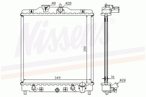 68600 Nissens radiador refrigeración del motor