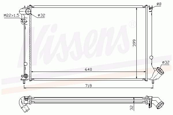 63733A Nissens radiador refrigeración del motor