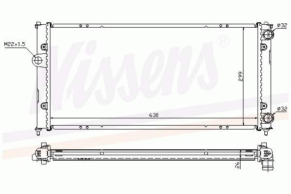 65268A Nissens radiador refrigeración del motor