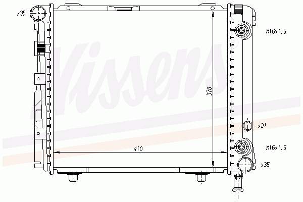 Radiador refrigeración del motor 62659 Nissens