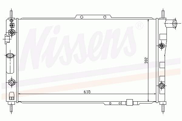 Radiador refrigeración del motor 61657 Nissens