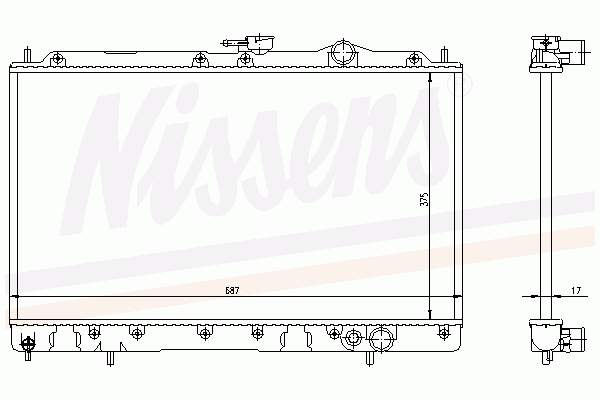 62830 Nissens radiador refrigeración del motor