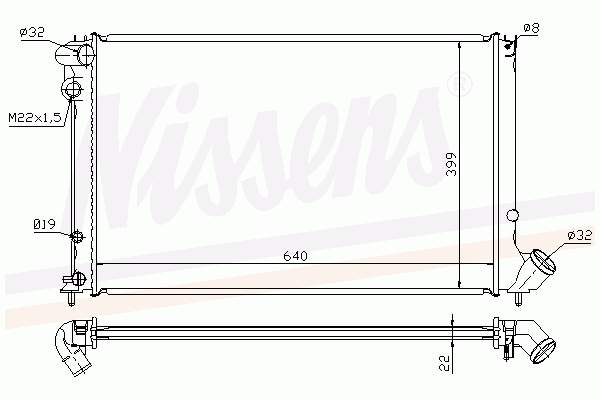 63738A Nissens radiador refrigeración del motor