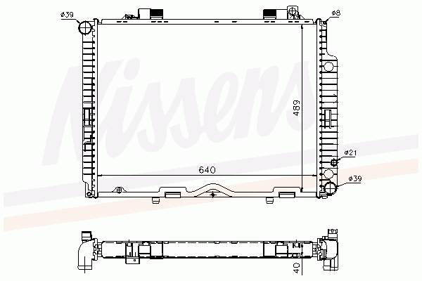 62611 Nissens radiador refrigeración del motor