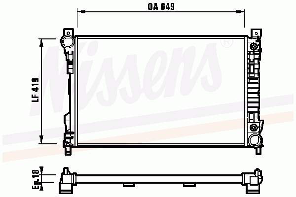 62778 Nissens radiador refrigeración del motor