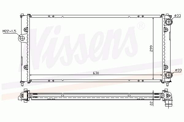 63997A Nissens radiador refrigeración del motor