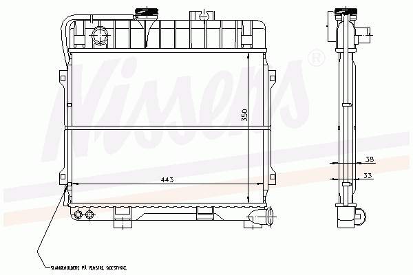 Radiador refrigeración del motor 60674 Nissens