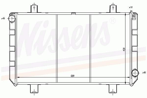 6124012 Ford radiador refrigeración del motor