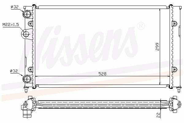 65187 Nissens radiador refrigeración del motor