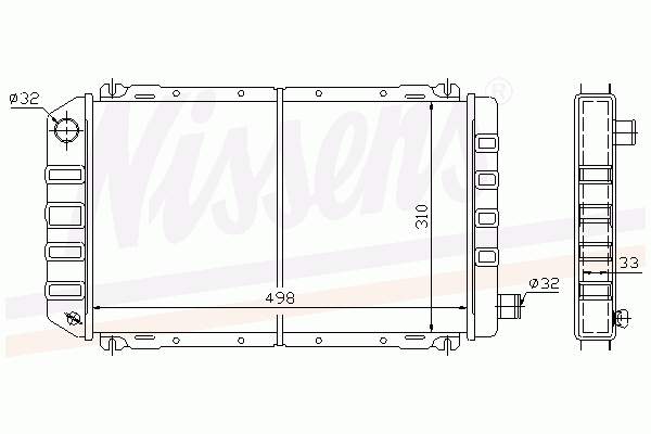 62129 Nissens radiador refrigeración del motor