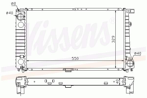 60757A Nissens radiador refrigeración del motor