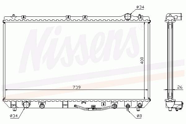 64754 Nissens radiador refrigeración del motor