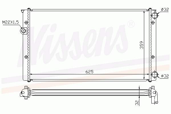 65247A Nissens radiador refrigeración del motor