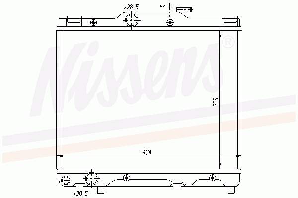 64849 Nissens radiador refrigeración del motor