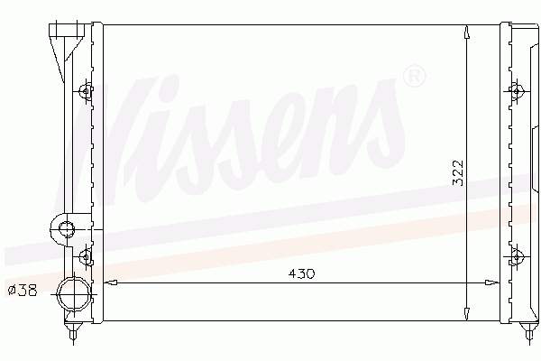 Radiador refrigeración del motor 65288 Nissens