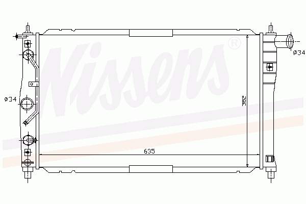 61655 Nissens radiador refrigeración del motor