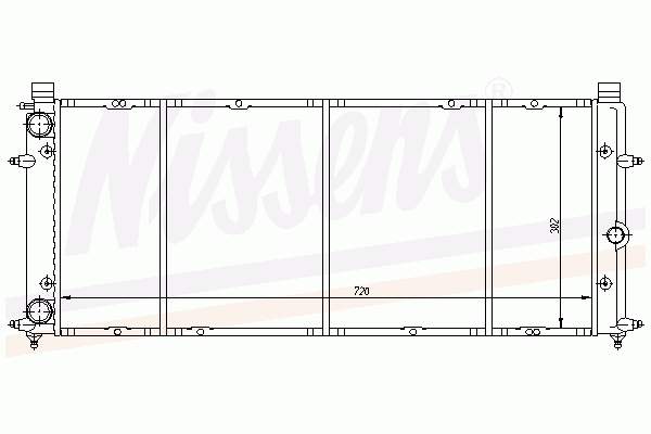 Radiador refrigeración del motor 65184 Nissens