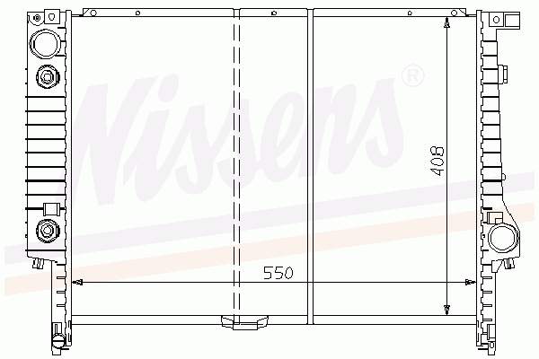 Radiador refrigeración del motor 60792 Nissens