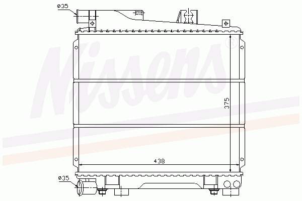 Radiador refrigeración del motor 60728 Nissens