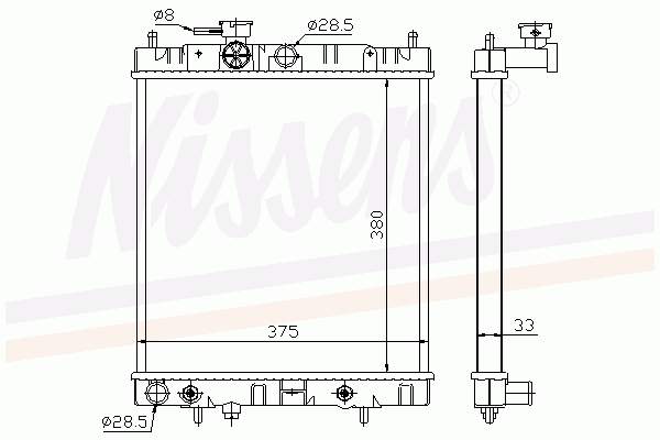 62987 Nissens radiador refrigeración del motor