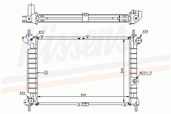 63291 Nissens radiador refrigeración del motor