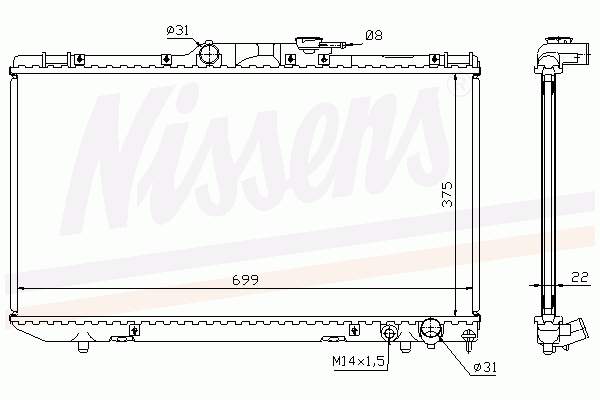 64804A Nissens radiador refrigeración del motor